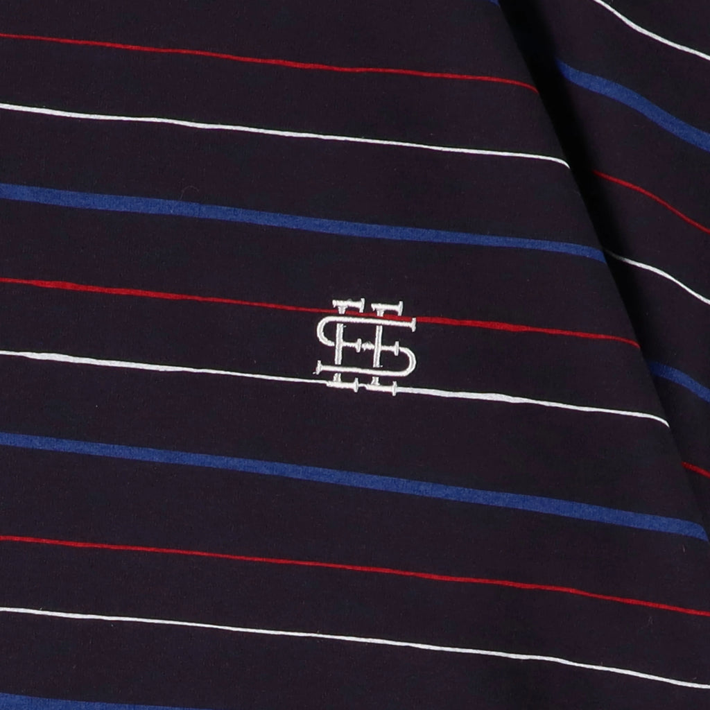 【6-3】SEE SEE SUPER BIG BORDER SS W/DRAWSTRINGS TEE【NAVY】