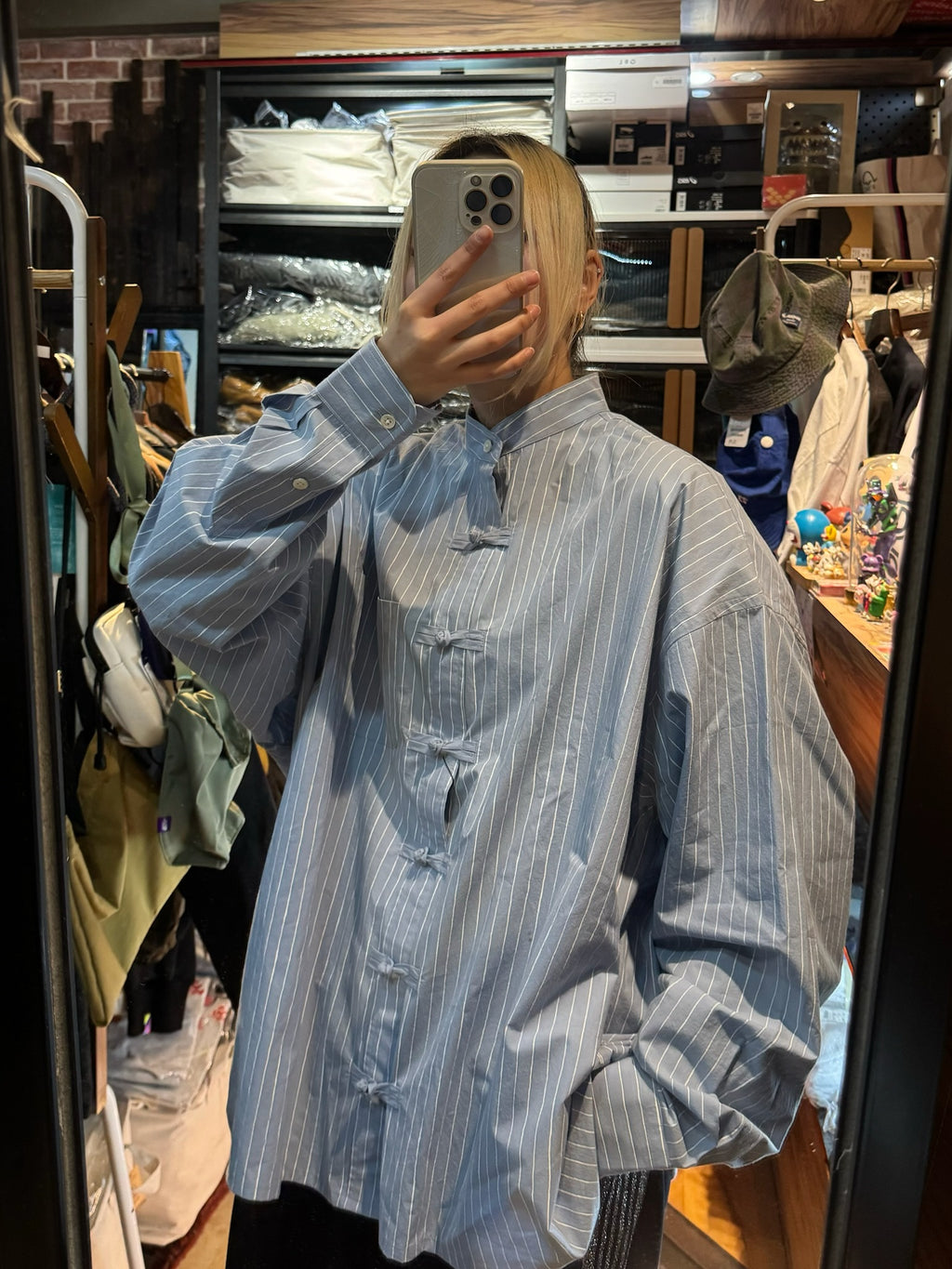 S.F.C COTTON STRIPE KUNG FU SHIRT White【SFCSS26S05】(N)
