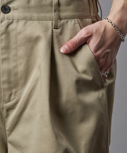 將圖片載入圖庫檢視器 預訂PUBLUX
Tucked wide twill Pants[Limited products]
