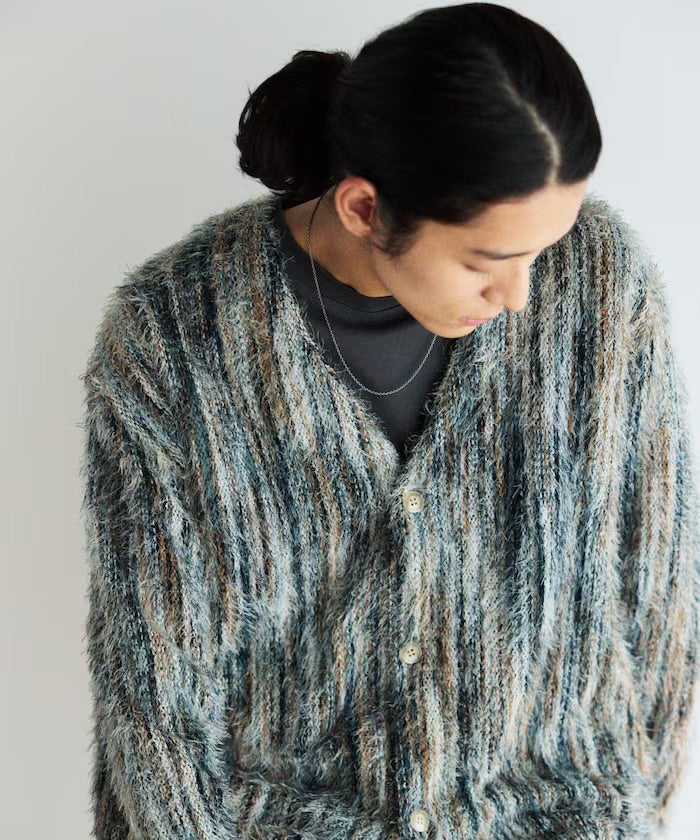 FREAK'S STORE
Relaxed Fit Knit Multi-Striped Cardigan