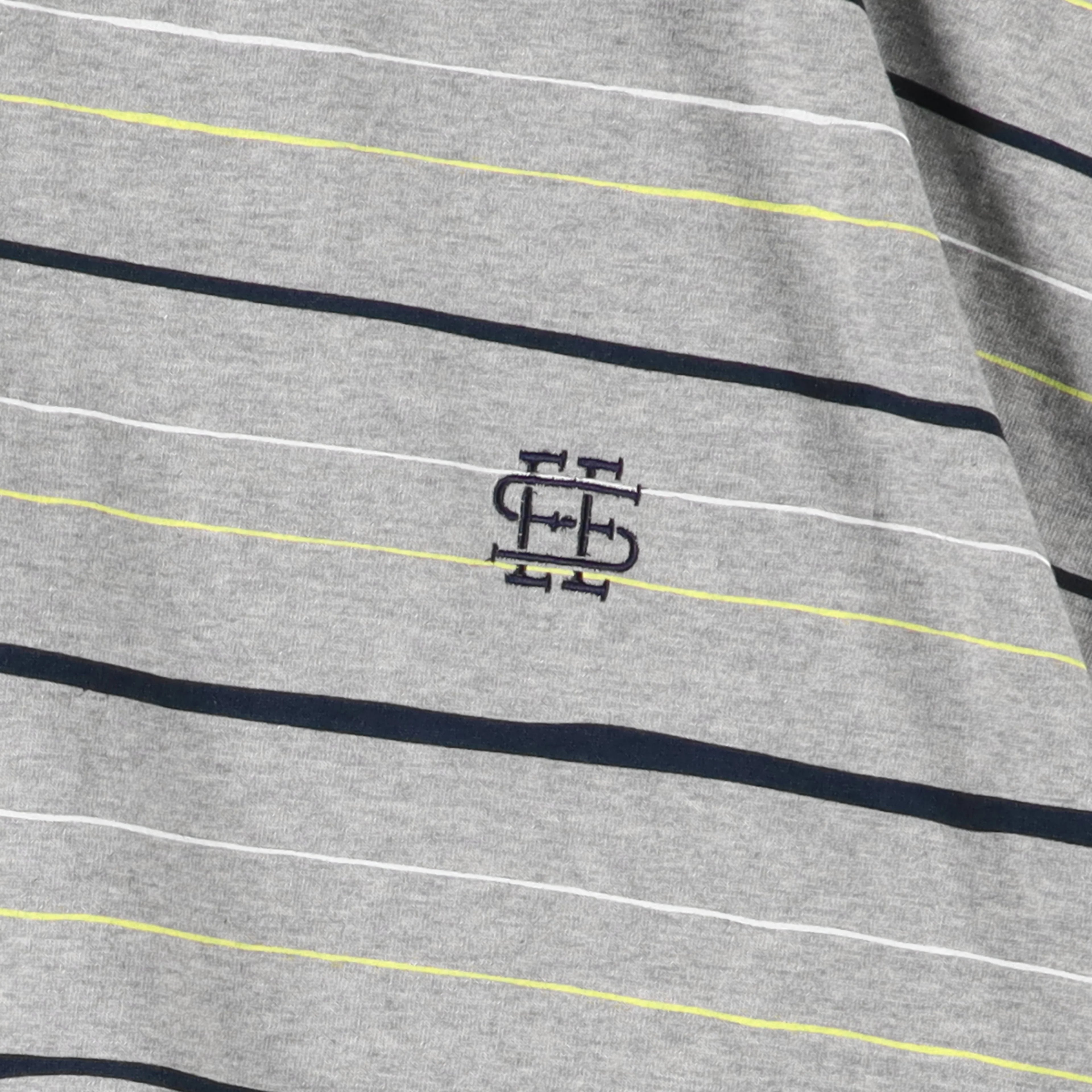 【6-1】SEE SEE SUPER BIG BORDER SS W/DRAWSTRINGS TEE【GREY】