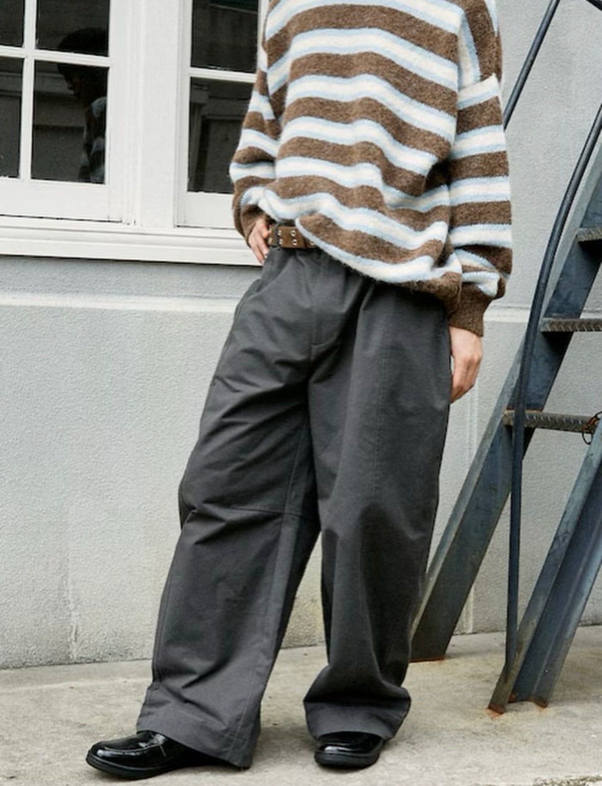 PUBLUX
Over Wide Curve Pants[Limited products]