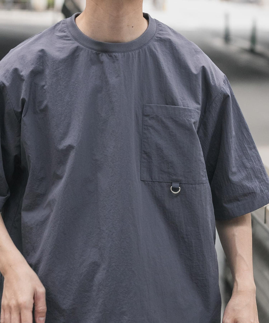 Urban Research Items Contact cold feeling/water repellent/easy care/UV cut" Taslan nylon crew neck drost T-shirt