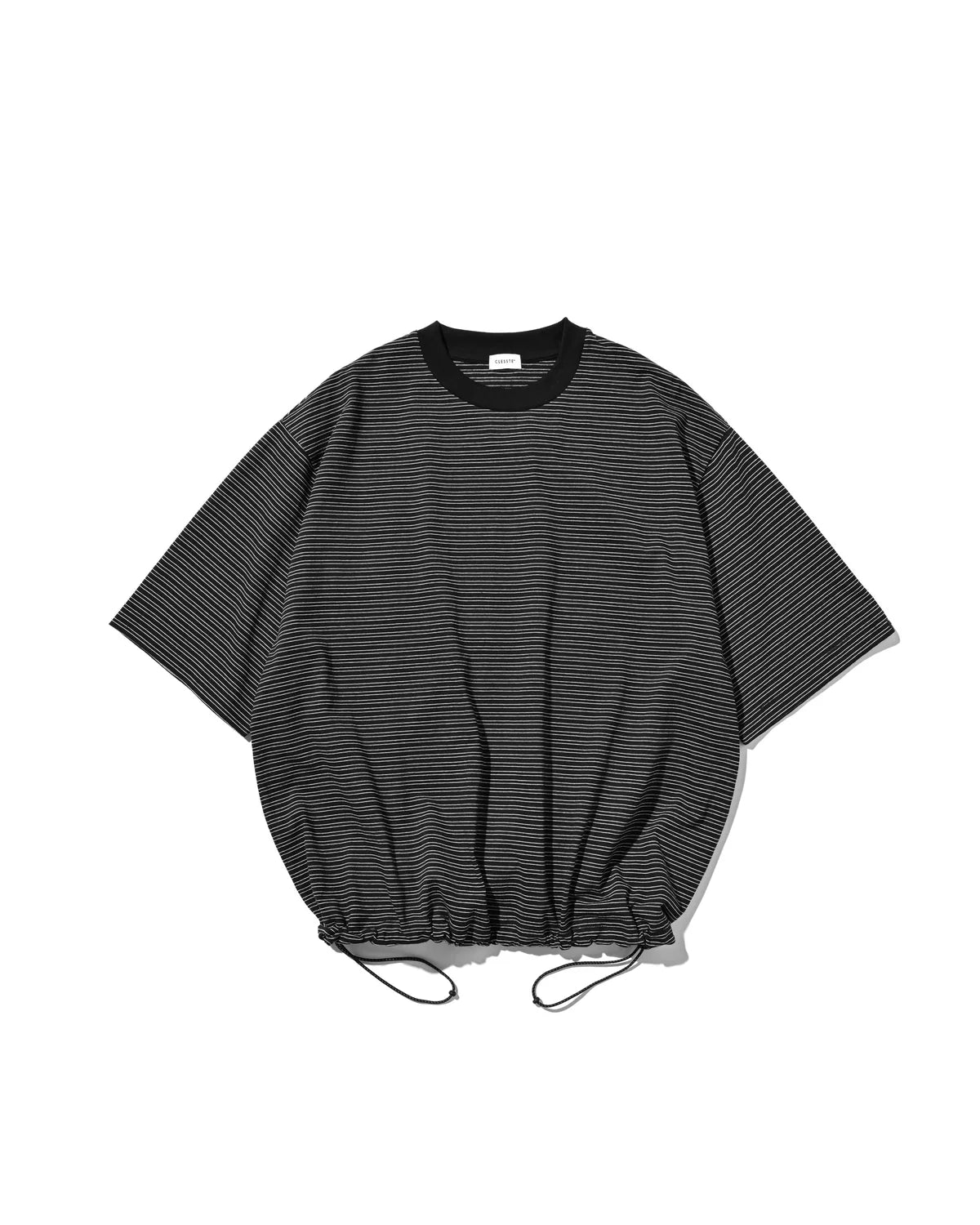 CLESSTE MICRO STRIPE S/S T-SHIRT WITH DRAWSTRINGS