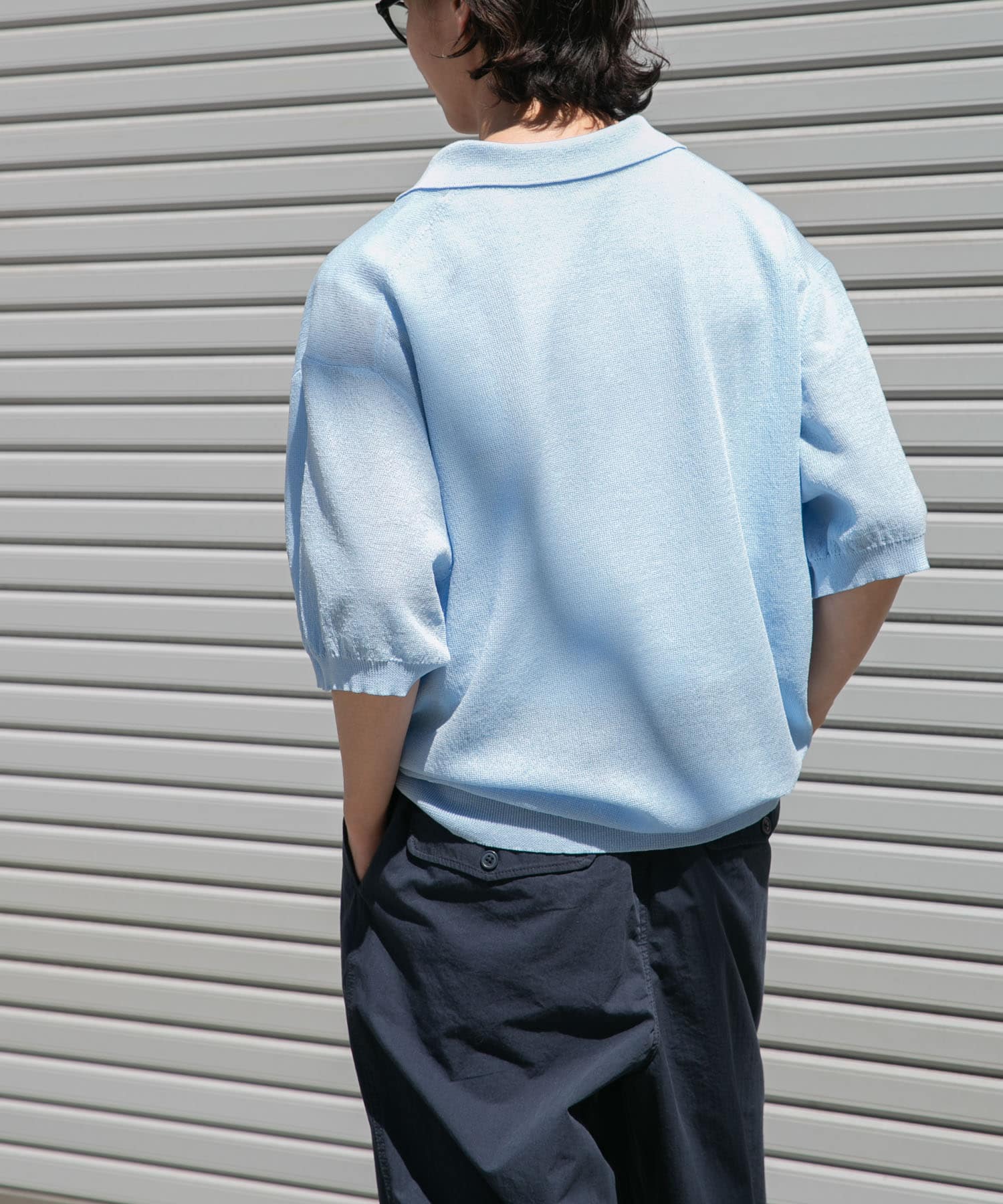 Urban Research FORK&SPOON Linen Blend Skipper Knit