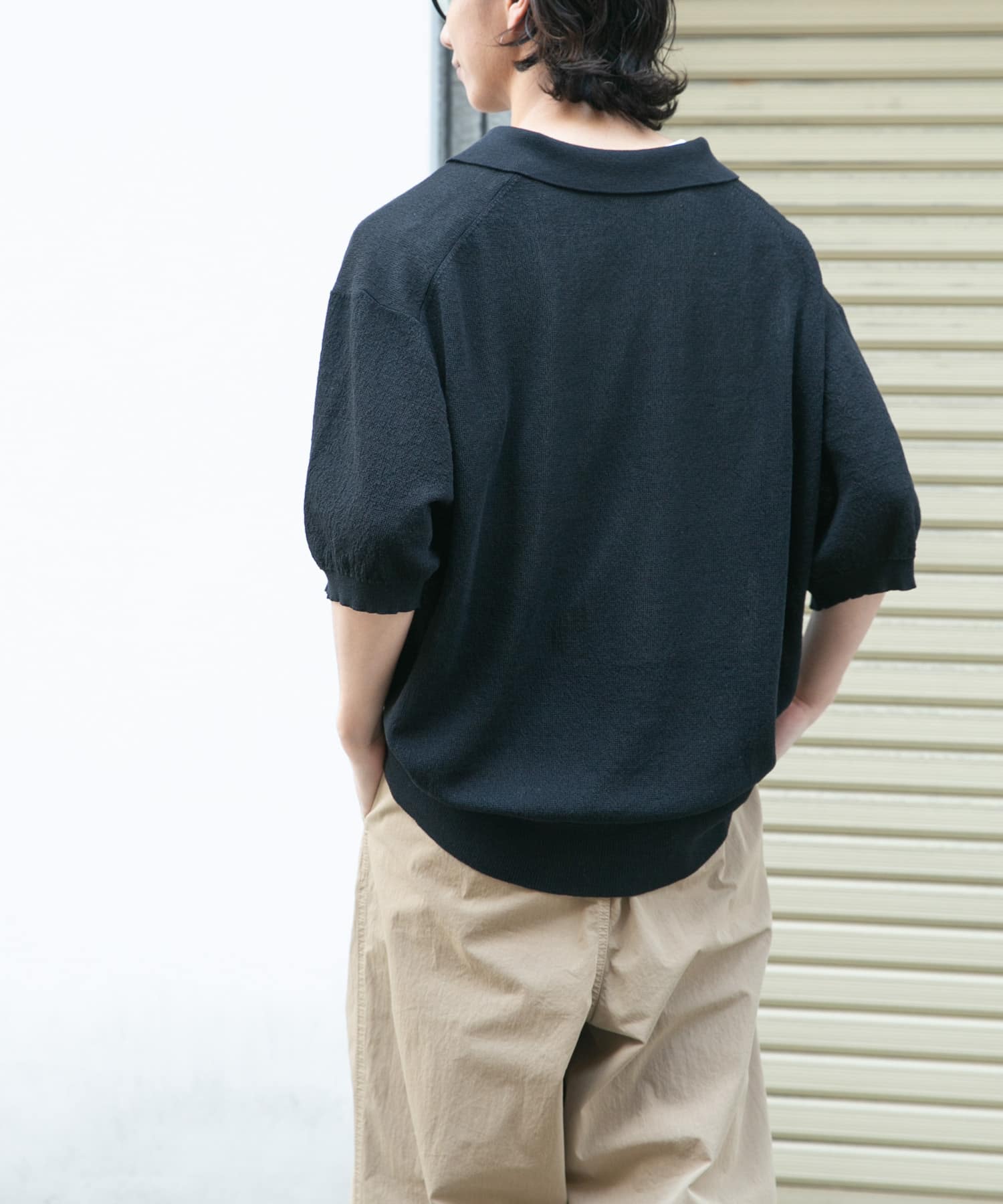 Urban Research FORK&SPOON Linen Blend Skipper Knit