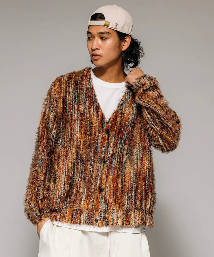 FREAK'S STORE
Relaxed Fit Knit Multi-Striped Cardigan