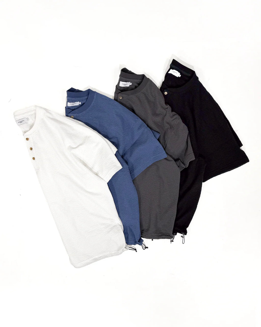 BONBON BLUETOWNTOKYO Sheer Soccer Henley Neck T