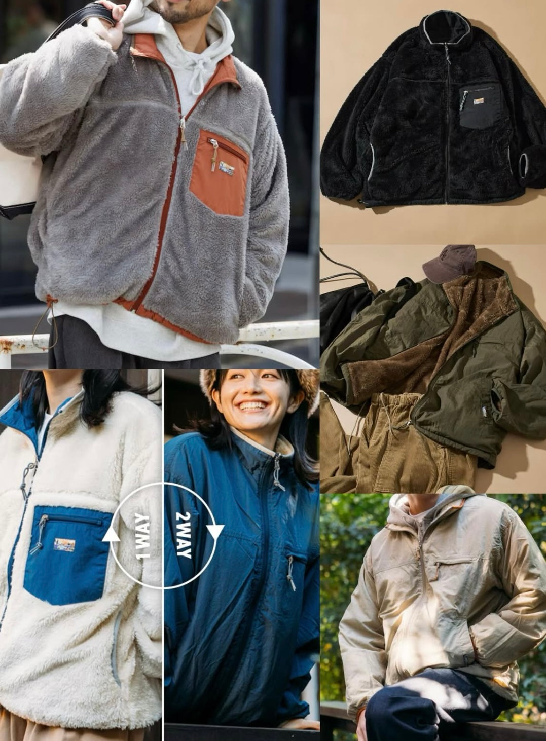 FREAK'S STORE
Relaxed fit reversible nylon fleece Jacket with a single logo