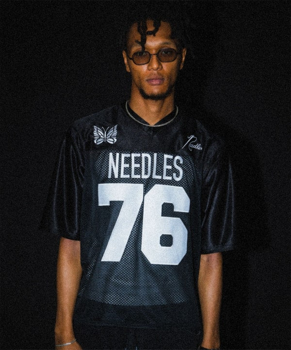 Beams【別注】NEEDLES / FOOTBALL T-SHIRT