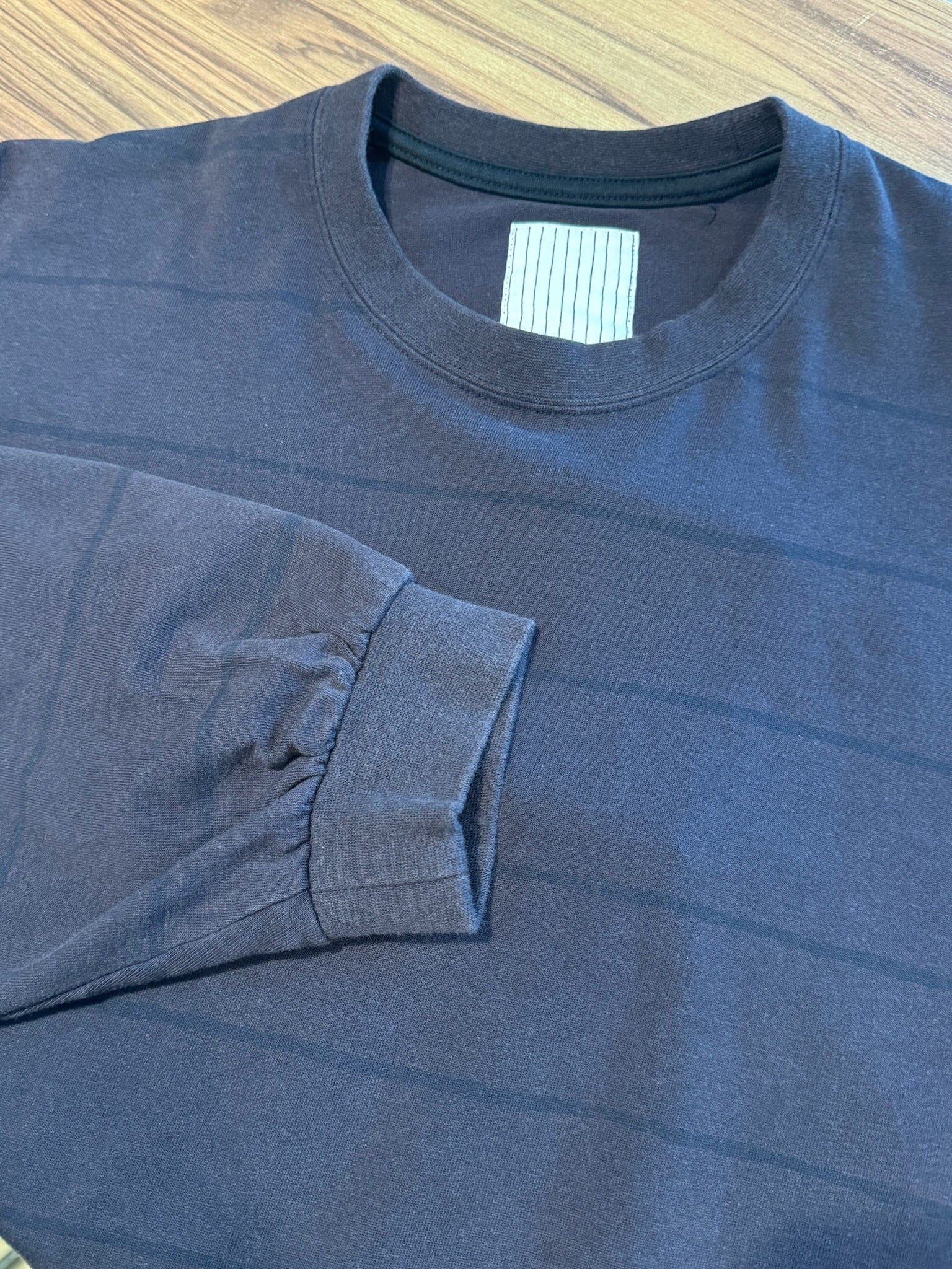S.F.C SIDE STRIPE SUPER BIG LS TEE (DISCHARGED) NAVY 【SFCFW25CS06】(N)
