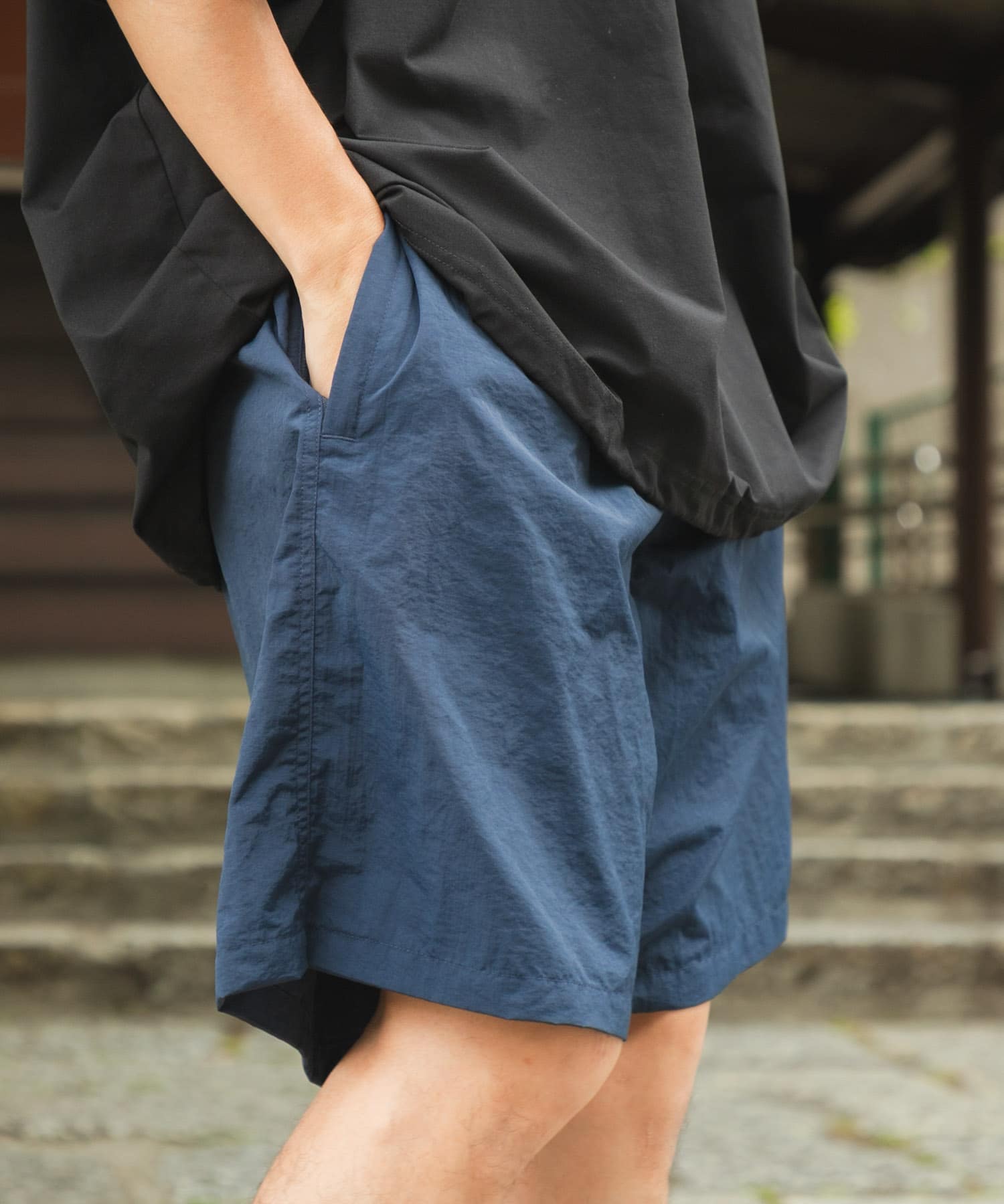 Wide Dad　GRAPHIC SHORTS WITH HATCH