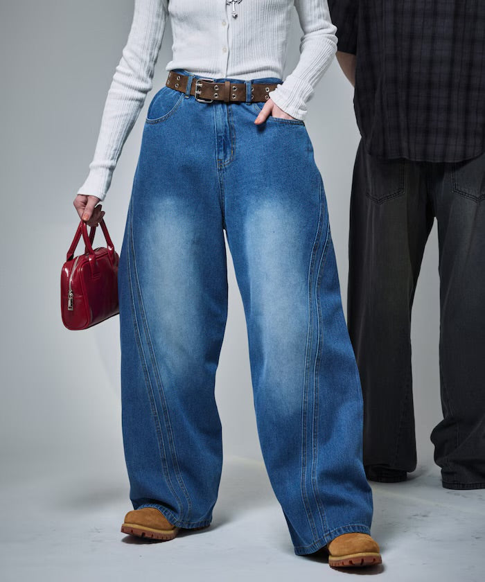 FREAK'S STORE
MR HEARTS
VINTAGE WASH CURVE LINE DENIM [限定展開]