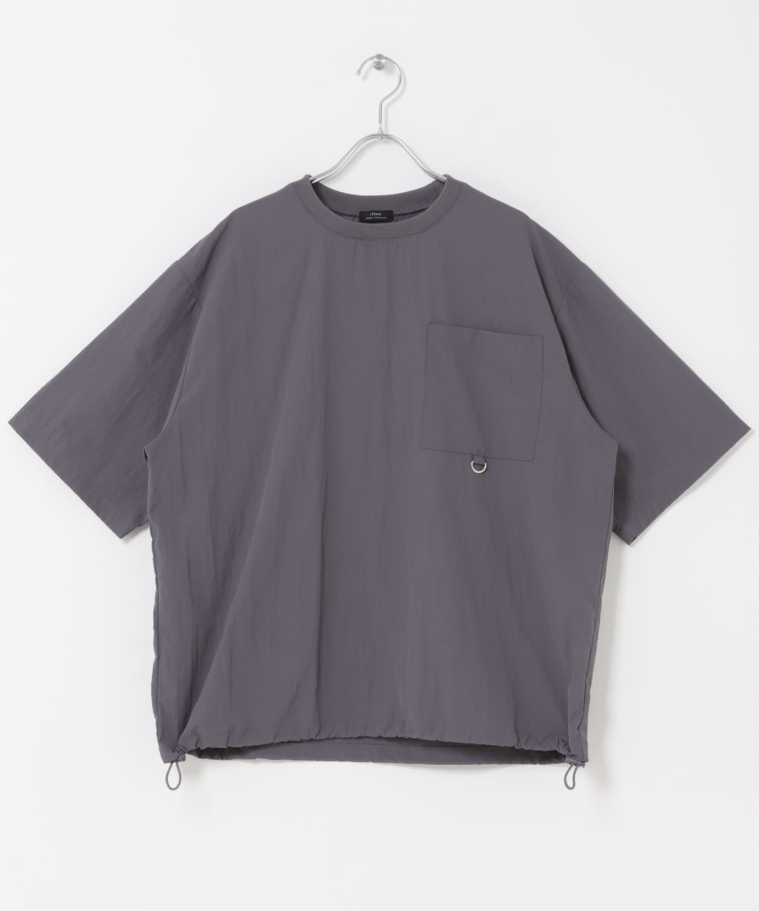Urban Research Items Contact cold feeling/water repellent/easy care/UV cut" Taslan nylon crew neck drost T-shirt