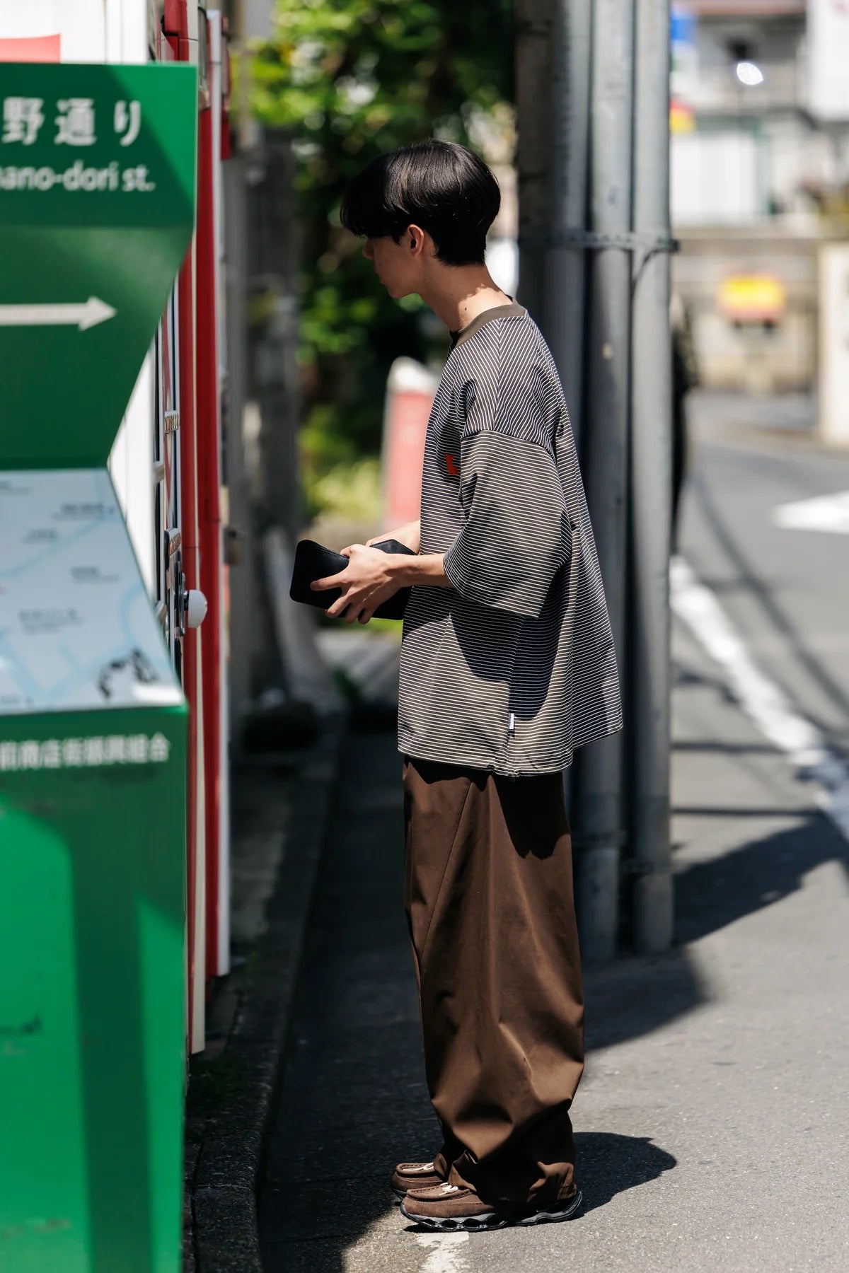 CLESSTE
”C“STRIPED MASSIVE T-SHIRT WITH DRAWSTRINGS