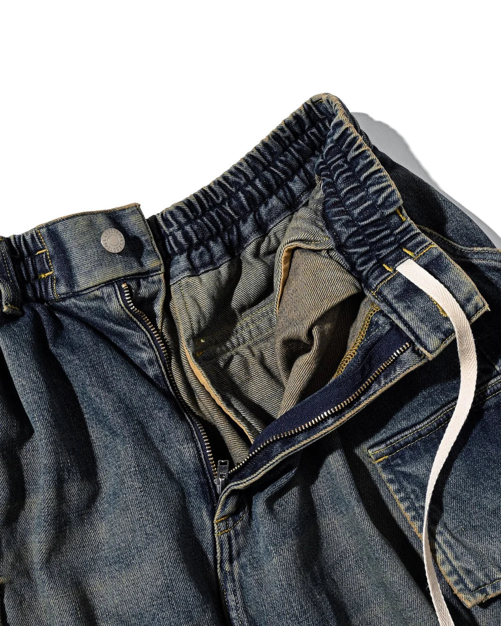 CLESSTE
VINTAGE DYED SELVEDGE DENIM CITY MEGA POCKET BALLOON CARGO HALF PANTS