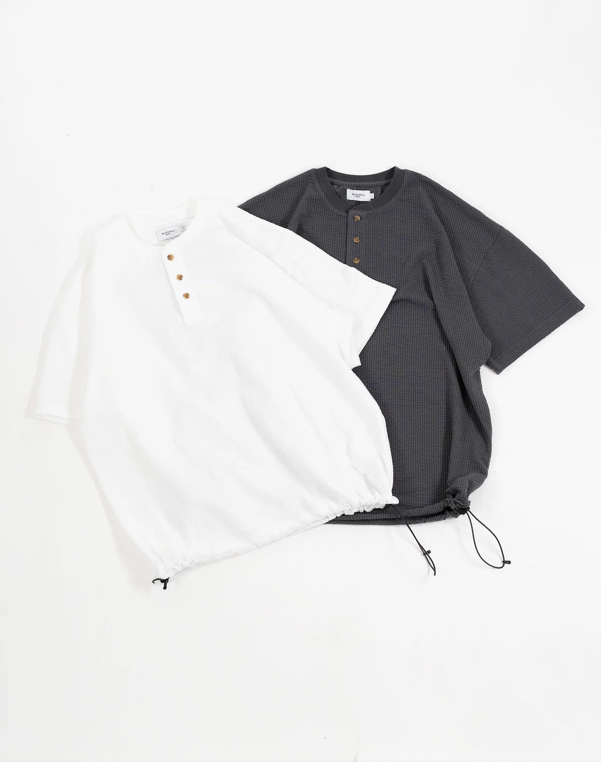 BONBON BLUETOWNTOKYO Sheer Soccer Henley Neck T