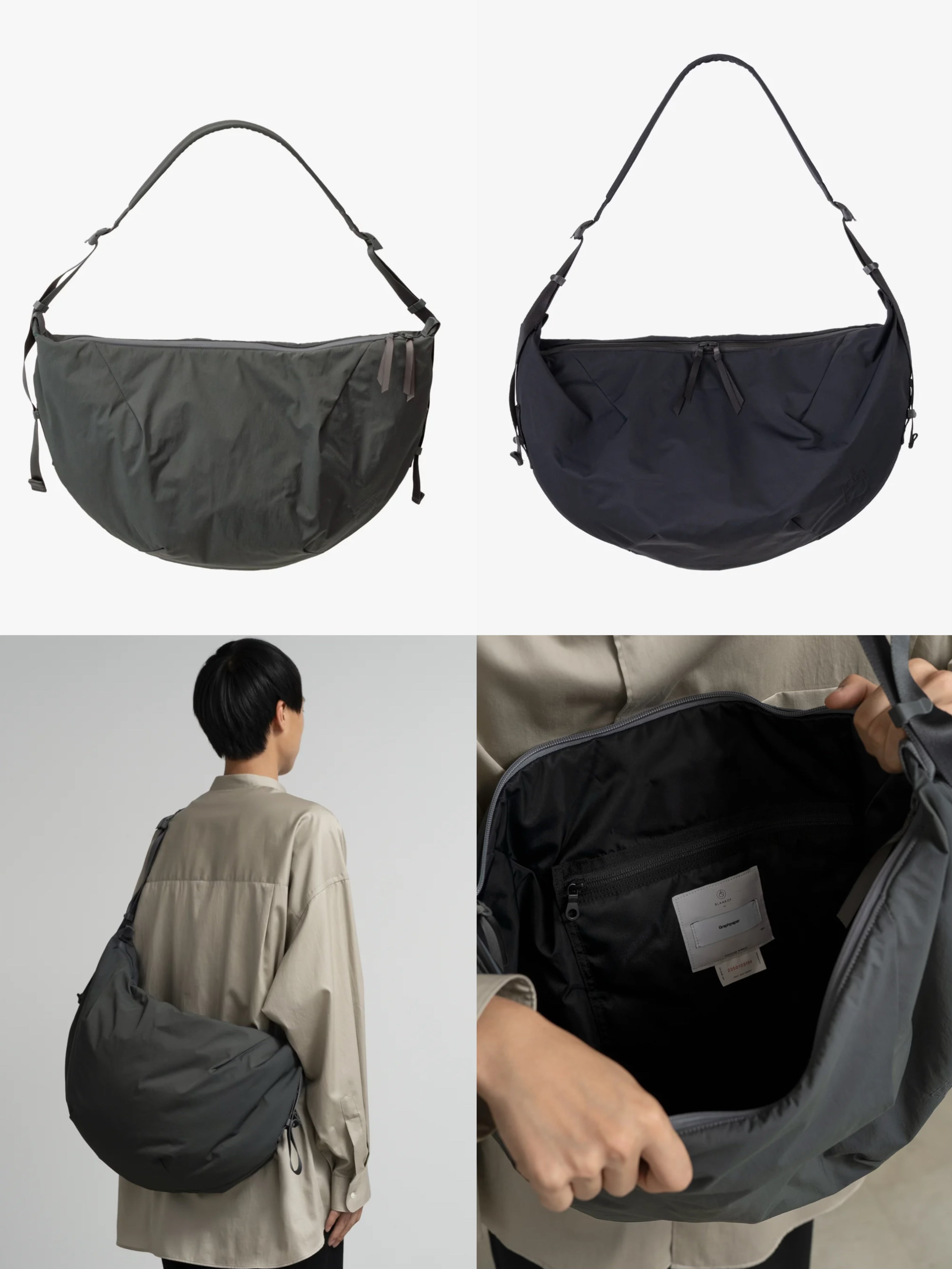 新款預訂 GraphpaperBlankof for GP Large Crescent Bag