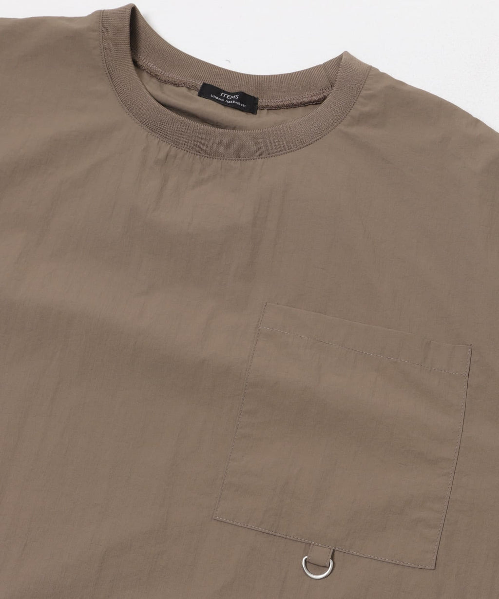 Urban Research Items Contact cold feeling/water repellent/easy care/UV cut" Taslan nylon crew neck drost T-shirt