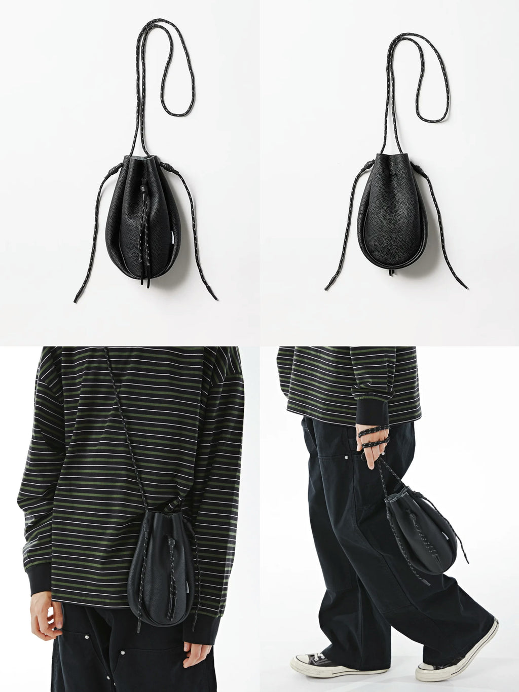 Meltum LEATHER DRAWSTRING BAG