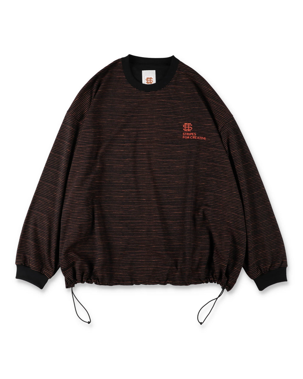 SEE SEE x S.F.C Super Big LS Border Tech Tee W Drawstrings