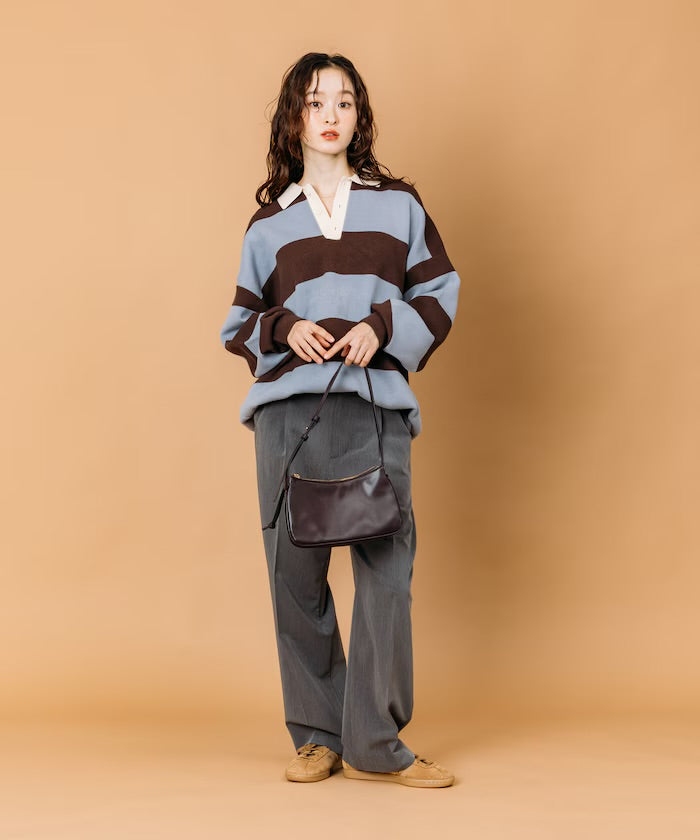 FREAK‘S STORE
Big silhouette striped Knit rugby shirt