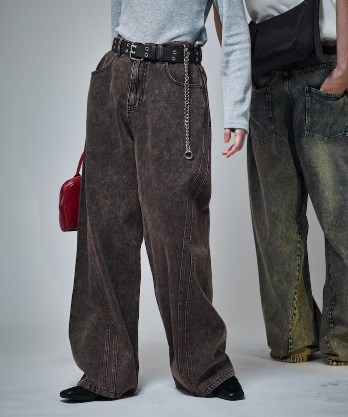 FREAK'S STORE
MR HEARTS
VINTAGE WASH CURVE LINE DENIM [限定展開]