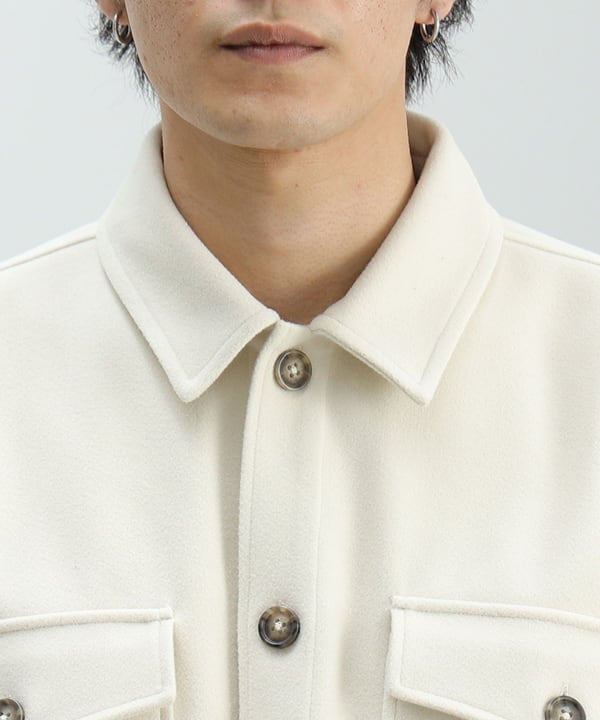 BEAMS HEART
Knit Melton CPO Shirt Jacket