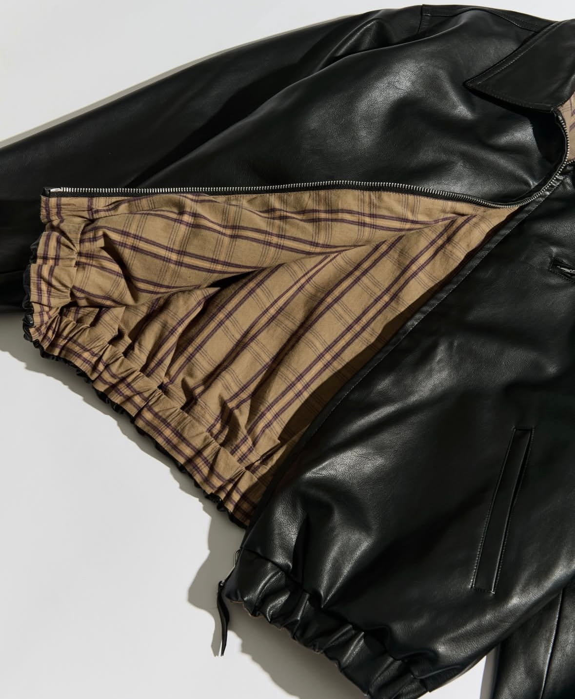 WETTEMPT REVERSIBLE CHECK SYNTHETIC BLOUSON