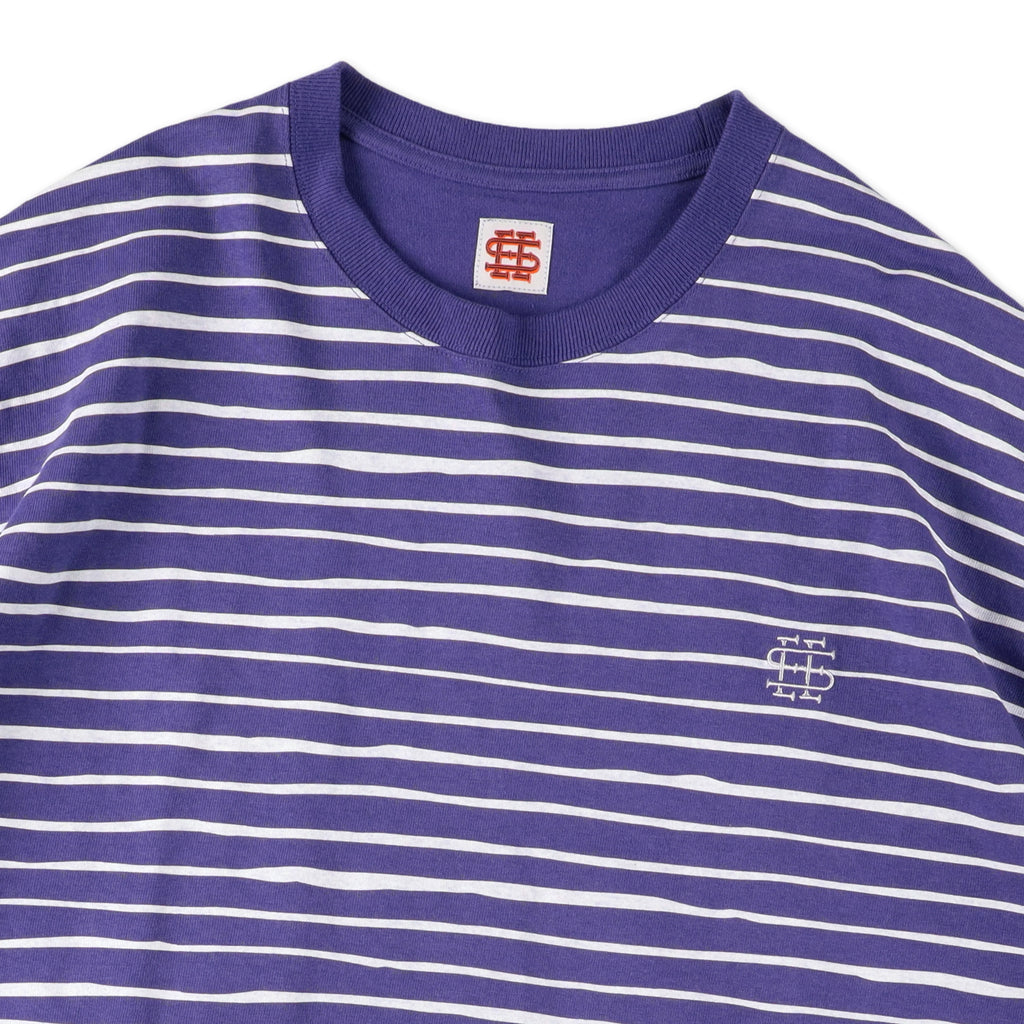 【5-1】SEE SEE SUPER BIG BORDER SS FLAT TEE【PURPLE】