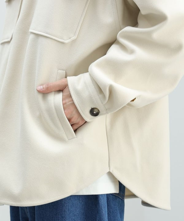 BEAMS HEART
Knit Melton CPO Shirt Jacket
