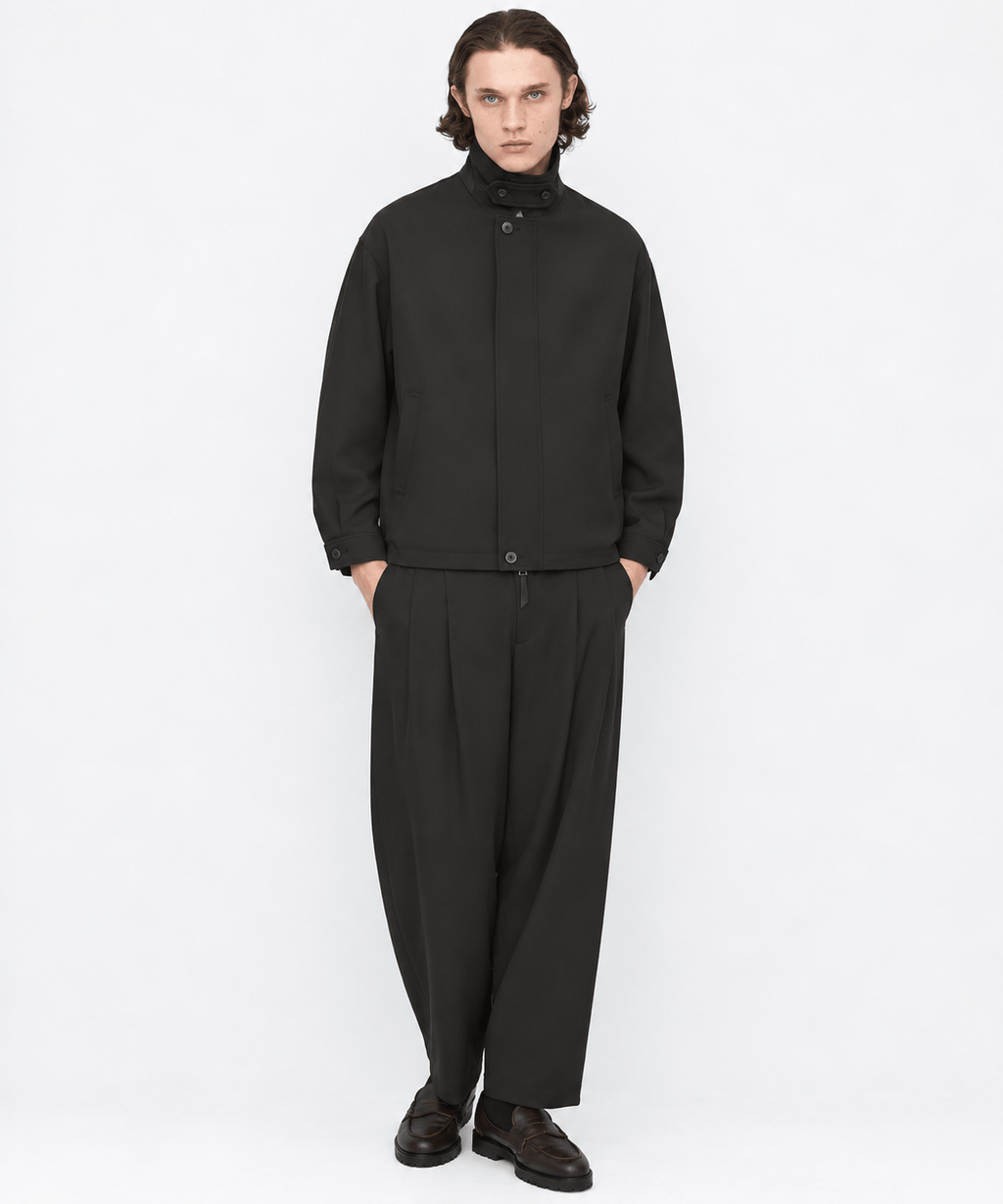 United Tokyo 超撥水 SUPER 120‘s WOOL GABARDINE 2Pleated barrel-leg pants