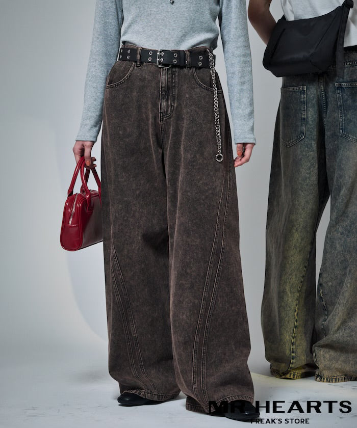 FREAK'S STORE
MR HEARTS
VINTAGE WASH CURVE LINE DENIM [限定展開]