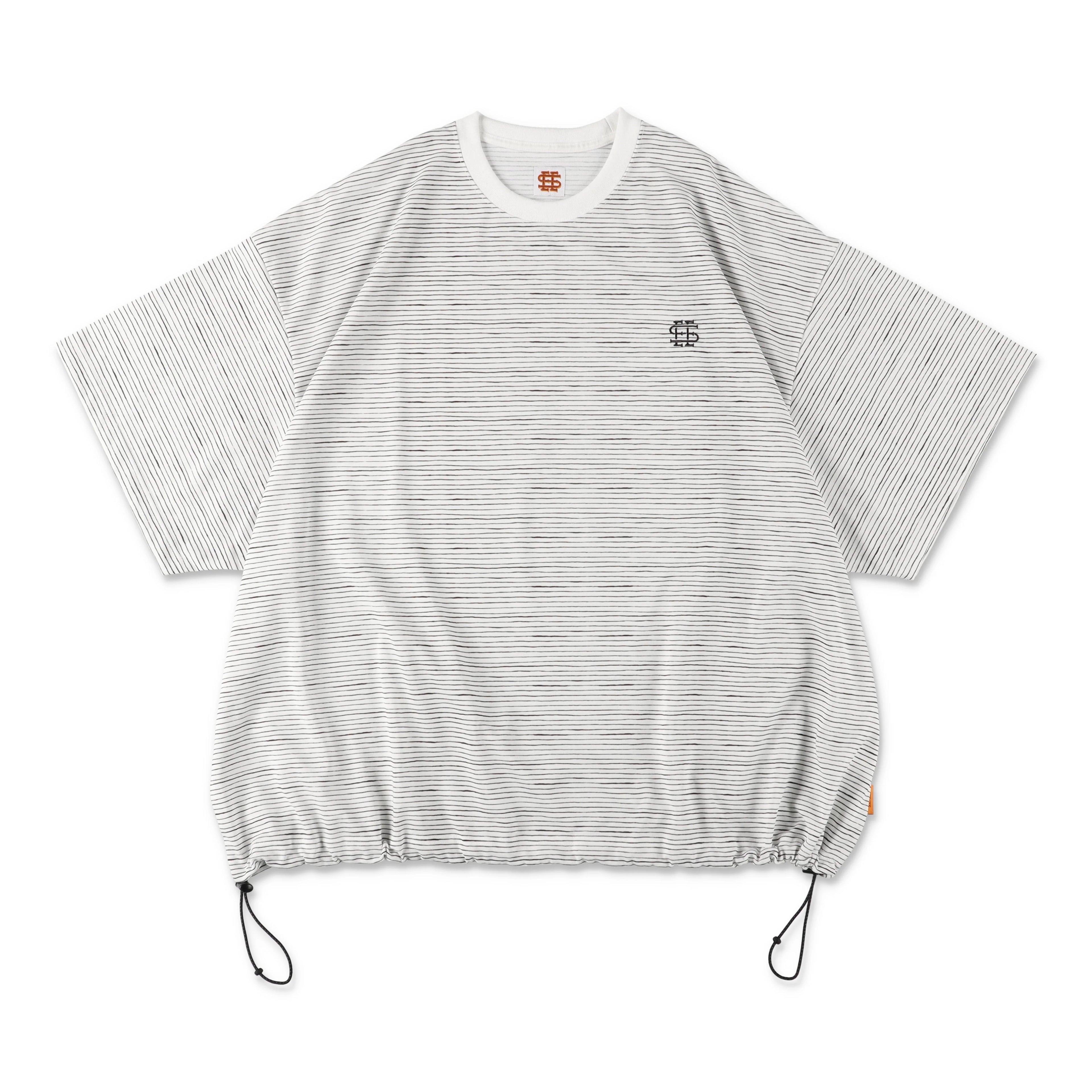 SEE SEE SUPER BIG BORDER SS W/DRAWSTRINGS TEE