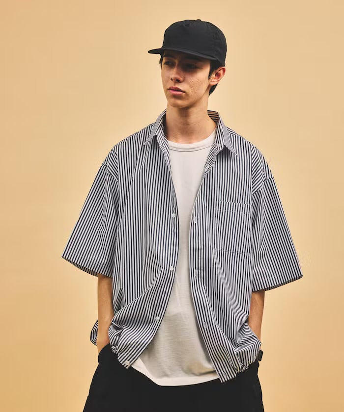【FREAK'S STORE for BEACH & FES】 Typewriter Spindle Regular Collar S/S Shirt