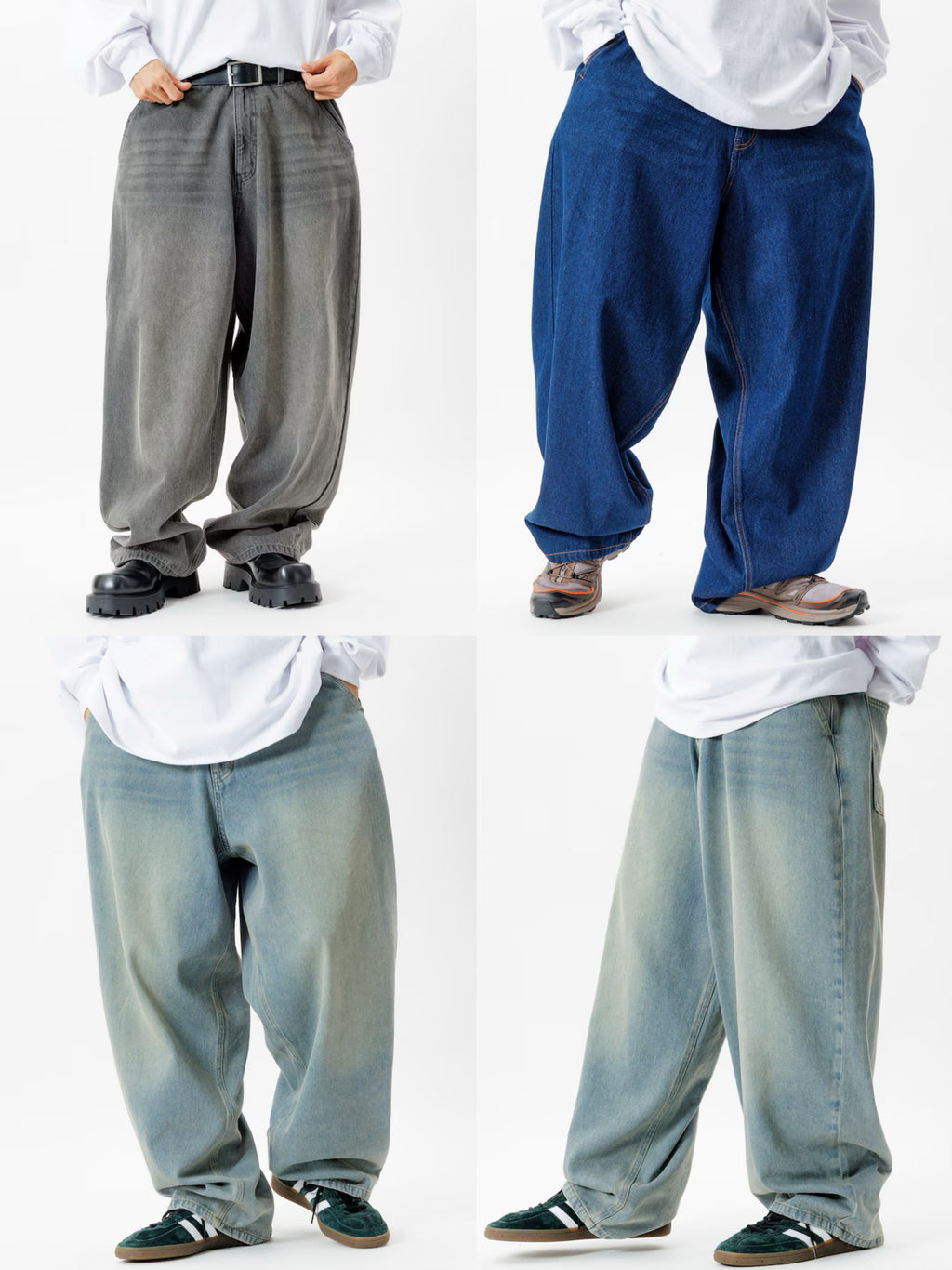 新款預訂 FREAK'S STOREWide silhouette barrel leg denim pants