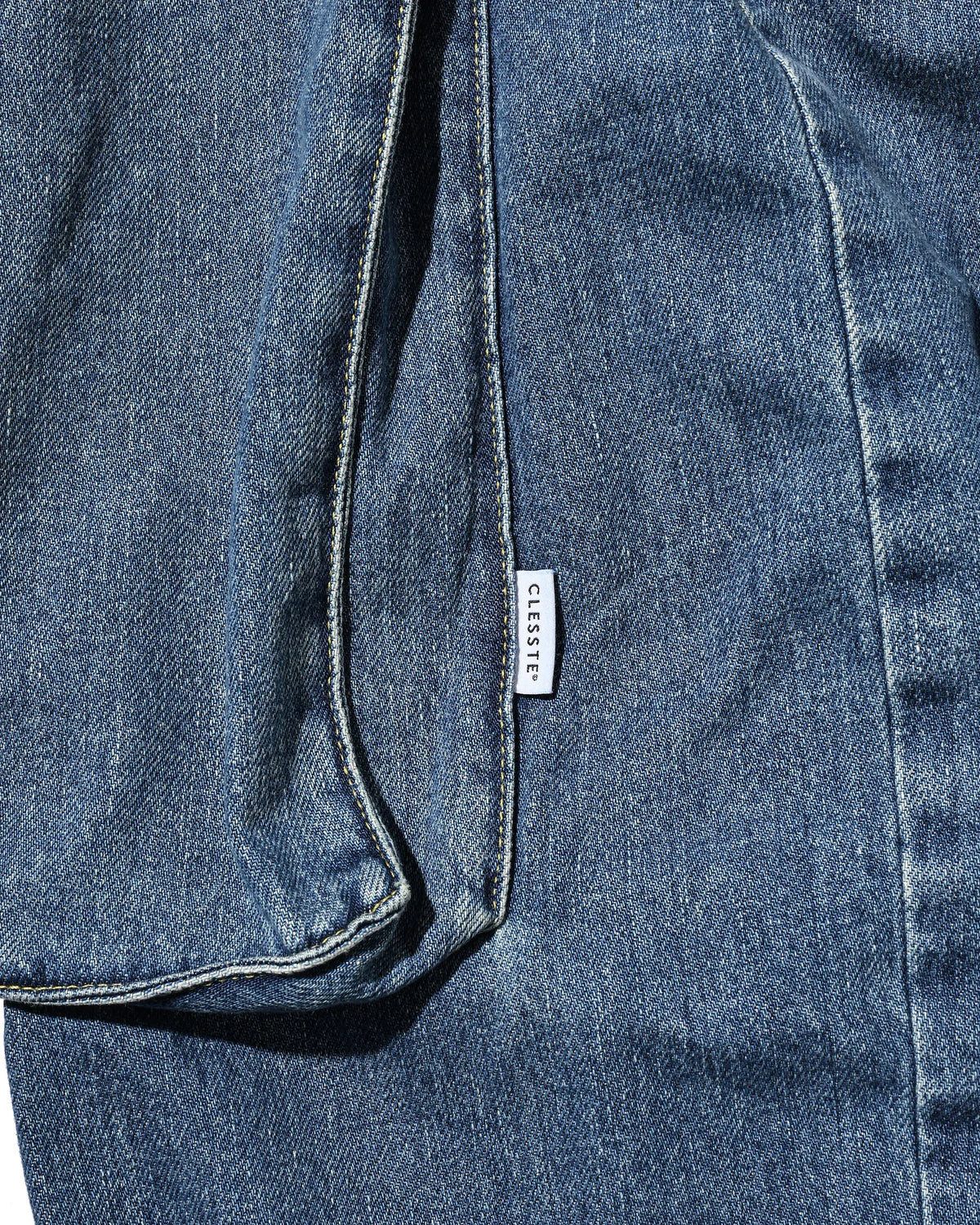 CLESSTE
VINTAGE DYED SELVEDGE DENIM CITY MEGA POCKET BALLOON CARGO PANTS