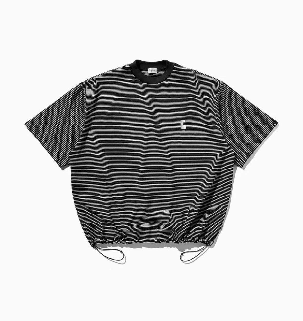 CLESSTE
”C“STRIPED MASSIVE T-SHIRT WITH DRAWSTRINGS