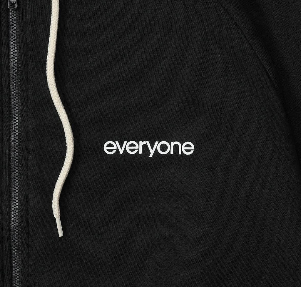 everyone original logo zip up hoodie