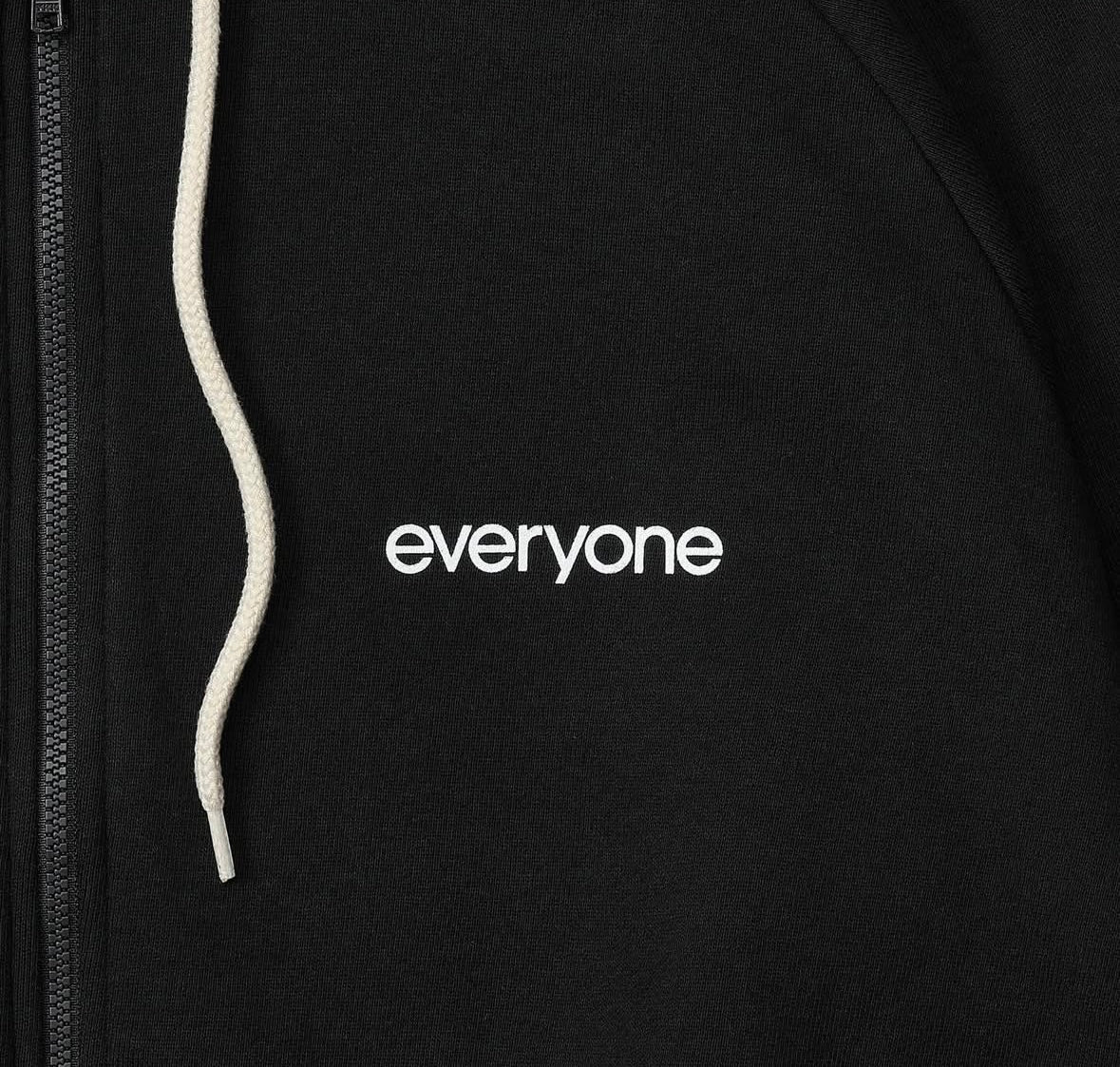 everyone original logo zip up hoodie