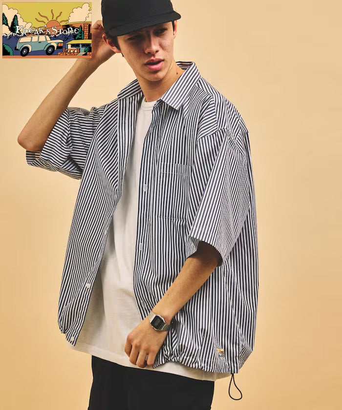 【FREAK'S STORE for BEACH & FES】 Typewriter Spindle Regular Collar S/S Shirt