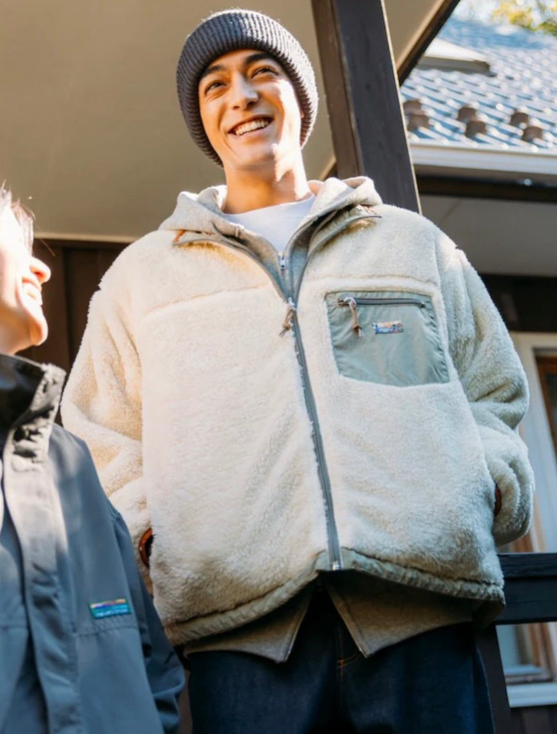 FREAK'S STORE
Relaxed fit reversible nylon fleece Jacket with a single logo