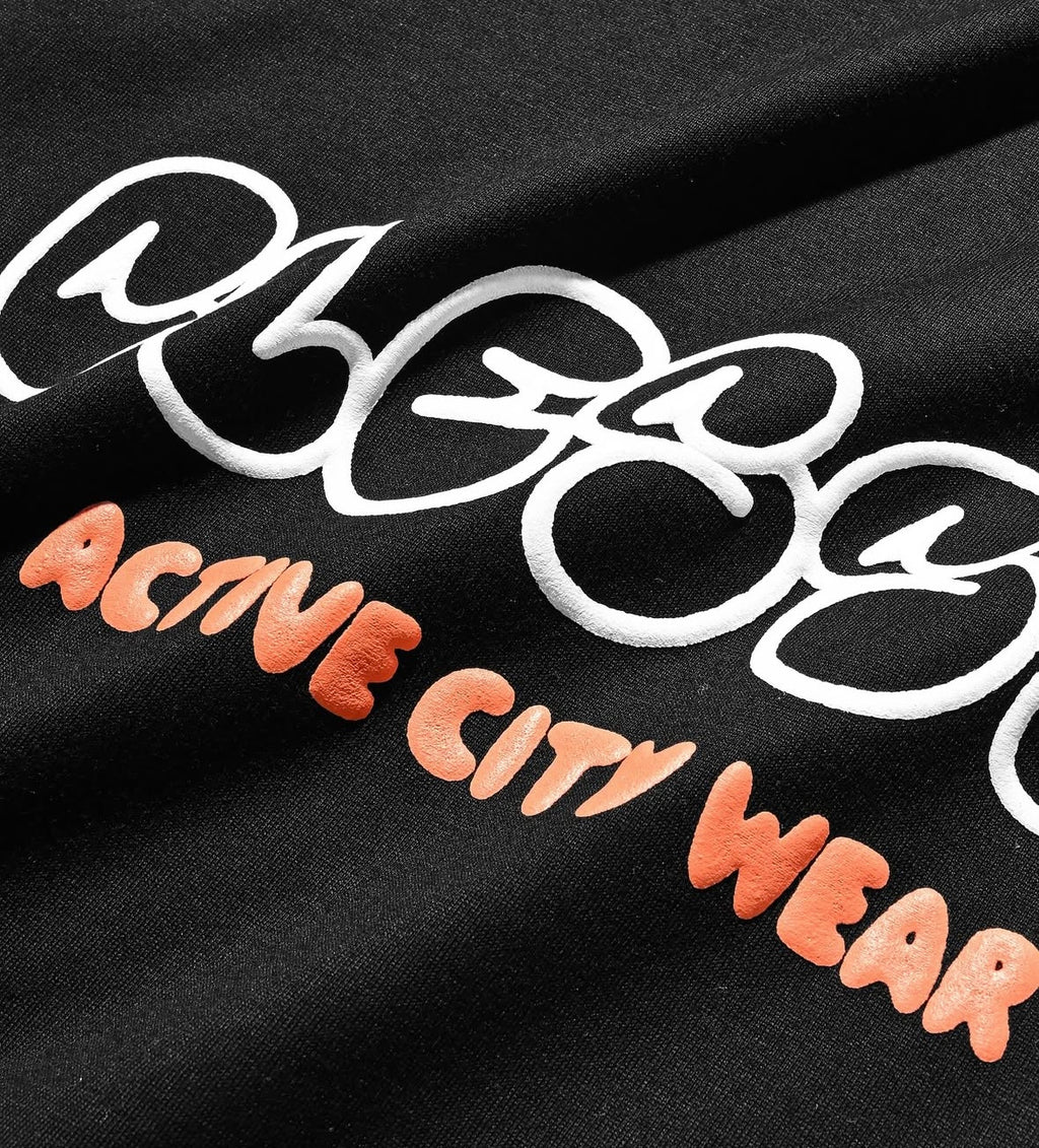 CLESSTE BUBBLE LOGO PRINT MASSIVE T-SHIRT WITH DRAWSTRINGS