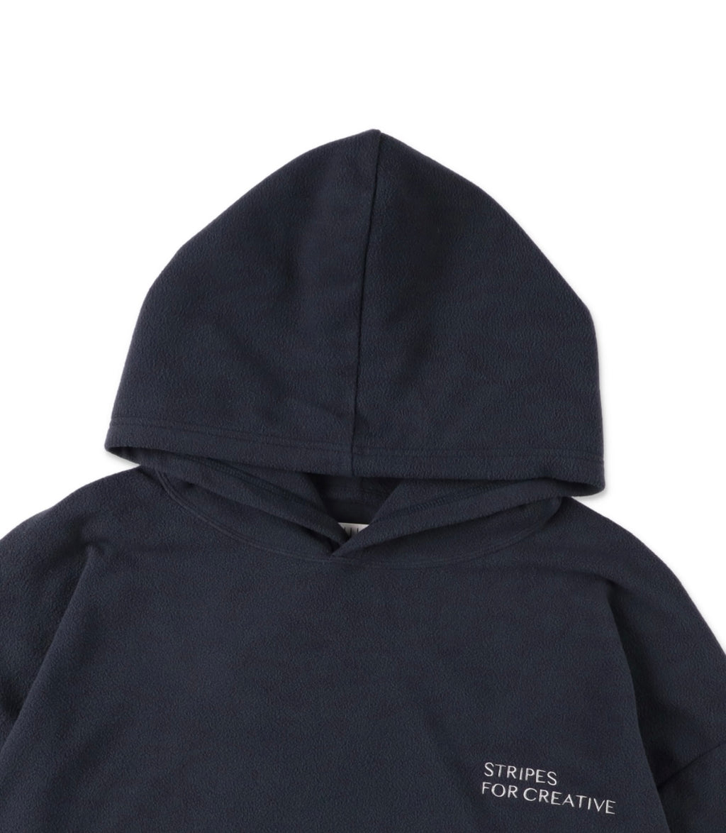 S.F.C FLEECE SUPER BIG HOODY LS TEE W/DRAWSTRINGS