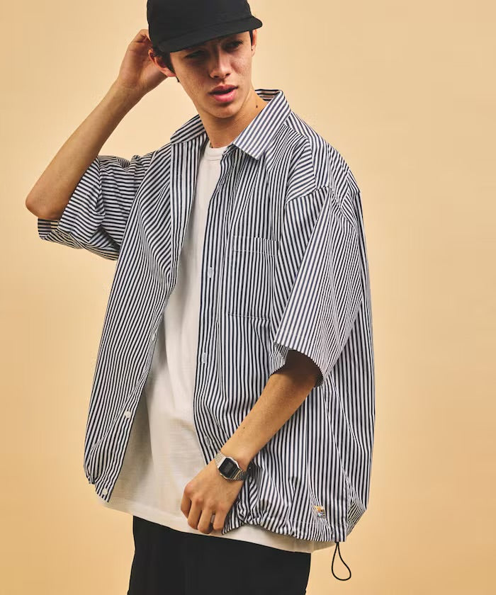 【FREAK'S STORE for BEACH & FES】 Typewriter Spindle Regular Collar S/S Shirt