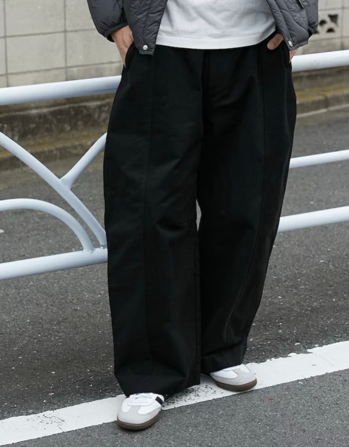 PUBLUX
Over Wide Curve Pants[Limited products]