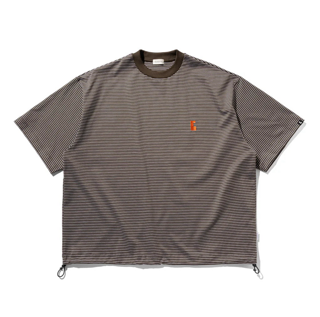 CLESSTE
”C“STRIPED MASSIVE T-SHIRT WITH DRAWSTRINGS