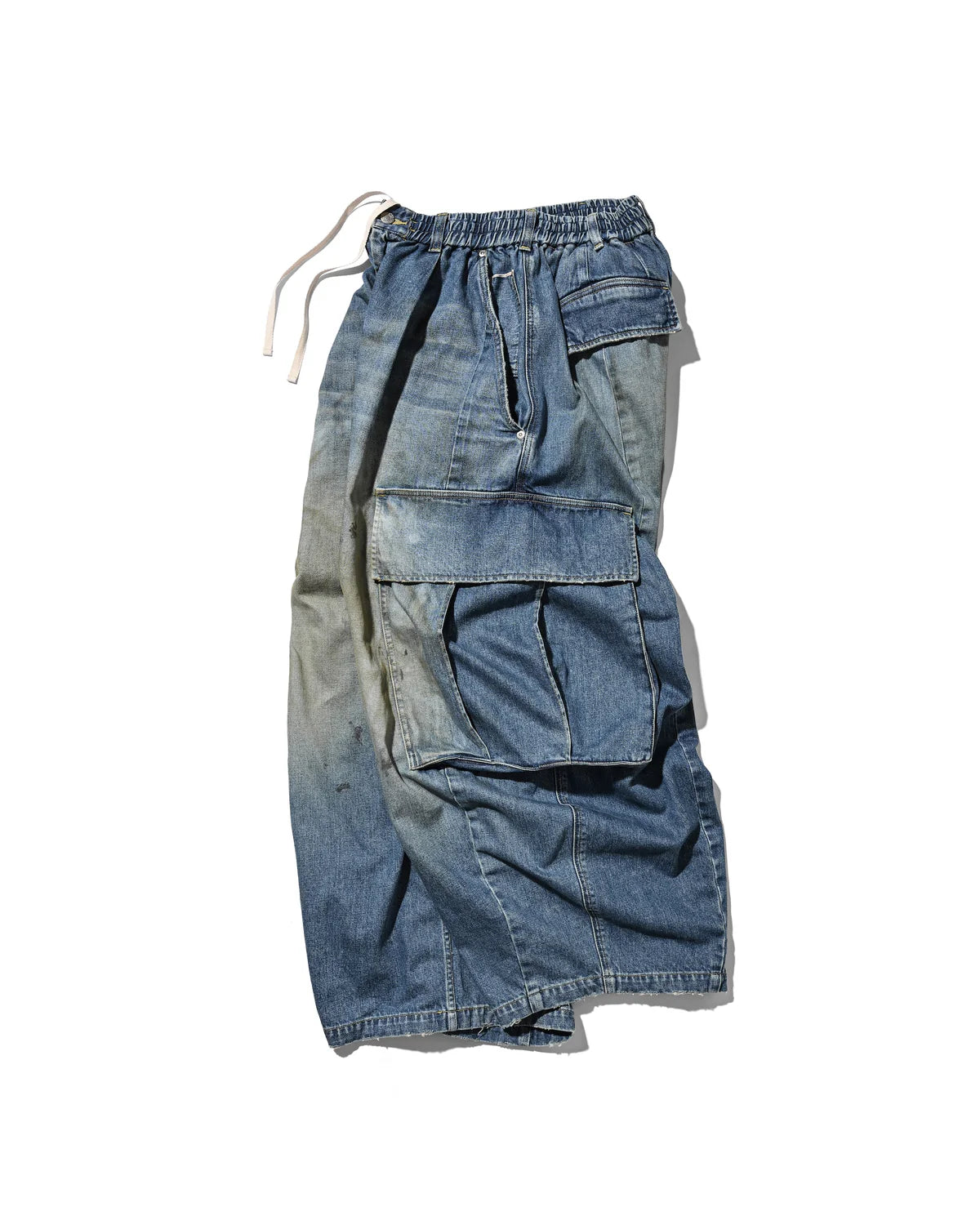 CLESSTE
VINTAGE DYED SELVEDGE DENIM CITY MEGA POCKET BALLOON CARGO PANTS