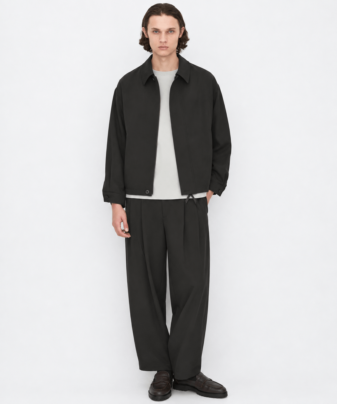 United Tokyo 超撥水 SUPER 120‘s WOOL GABARDINE 2Pleated barrel-leg pants