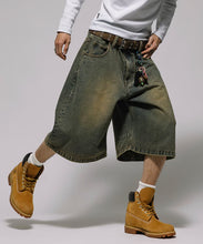 將圖片載入圖庫檢視器 FREAK&#39;S STORE
Wide silhouette vintage processed curve denim cropped Pants
